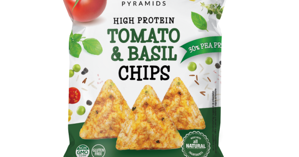 Chipsuri Proteice de Mazare cu Aroma de Rosii si Busuioc 60G Popcrop