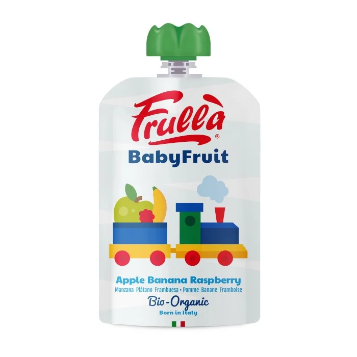 Piure Bio Mere, Banane și Zmeură +6 luni 100g Frulla