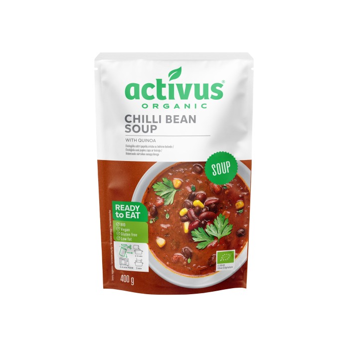 Supă BIO de Fasole cu Chili și Quinoa 400G Activus
