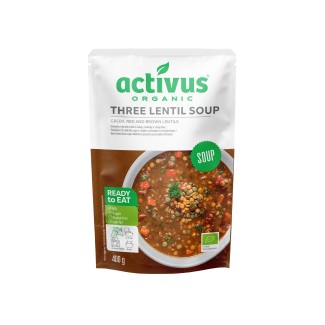 Supă BIO din trei tipuri de linte 400G Activus Supă BIO din trei tipuri de linte 400G Activus