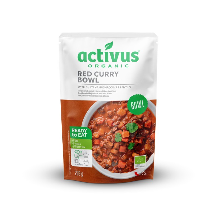 Curry Roșu cu Ciuperci Shiitake și Linte 283g Auga Curry Roșu cu Ciuperci Shiitake și Linte 283g Auga
