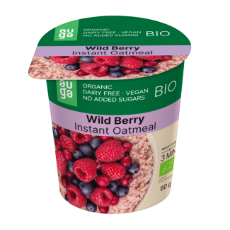 Ovăz integral BIO cu Fructe de Pădure 60G Auga Ovăz integral BIO cu Fructe de Pădure 60G Auga