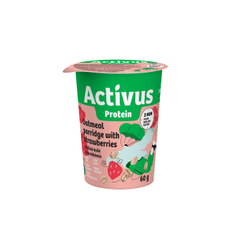 Ovăz cu Căpșuni ”Gust de vară” 60g Activus Auga Ovăz cu Căpșuni ”Gust de vară” 60g Activus Auga