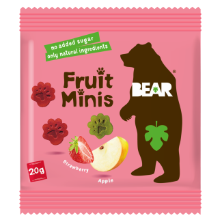 Jeleuri cu căpșuni și mere 20g Bear Jeleuri cu căpșuni și mere 20g Bear