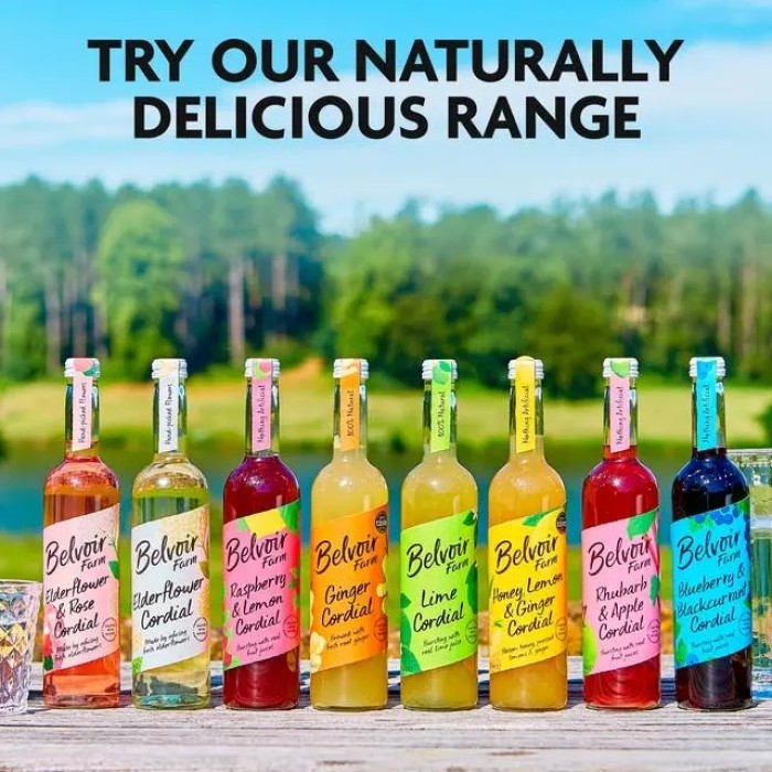 Sirop (Cordial) de Zmeura si Lamaie 500ml Belvoir