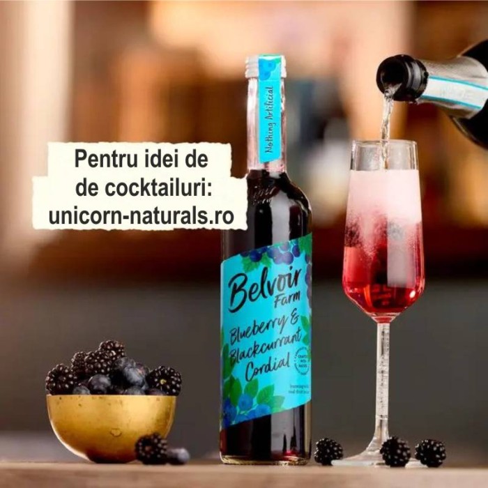 Sirop (Cordial) cu Afine și Coacăze Negre 500ml Belvoir
