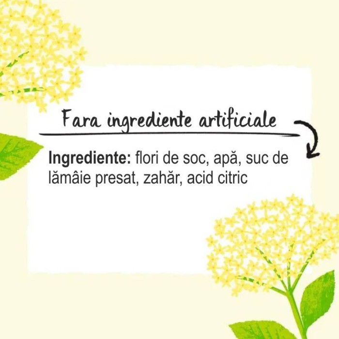 Sirop (Cordial) cu Flori de Soc 500ml Belvoir