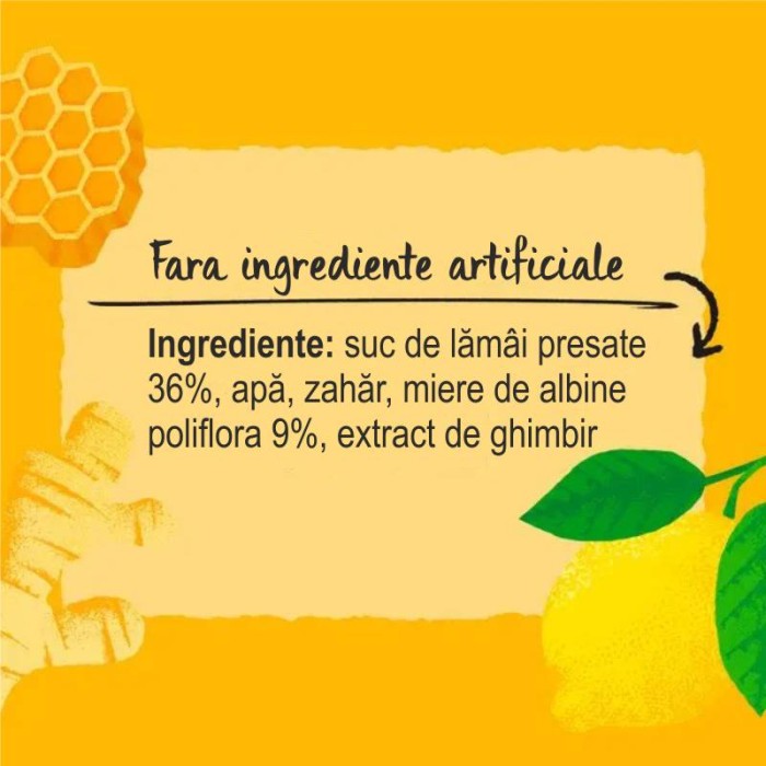 Sirop (Cordial) de Miere, Lamaie si Ghmbir 500ml Belvoir