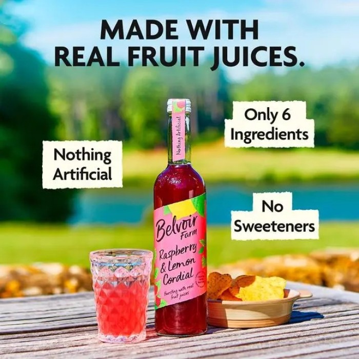 Sirop (Cordial) de Zmeura si Lamaie 500ml Belvoir