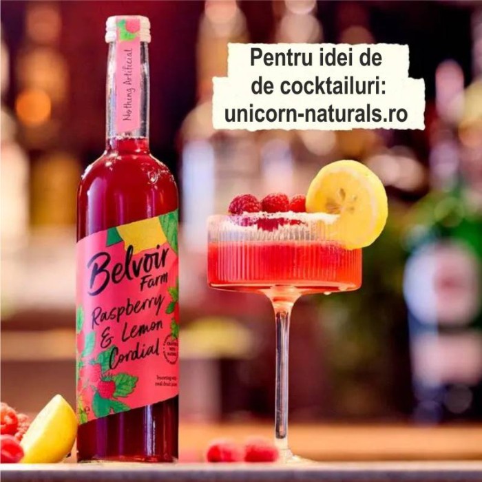Sirop (Cordial) de Zmeura si Lamaie 500ml Belvoir