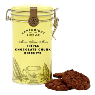 Biscuiți cu 3 tipuri de Ciocolată în cutie metalică 200g Cartwright & Butler Biscuiți cu 3 tipuri de Ciocolată în cutie metalică 200g Cartwright & Butler