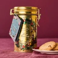 🎄 Biscuiți cu Portocală, Merișoare și Scorțișoară în Cutie metalică Ediție de Crăciun 200g Cartwright & Butler