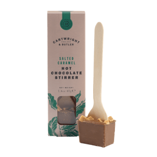 Ciocolată cu lapte și caramel sărat pe băț 40g Cartwright & Butler Ciocolată cu lapte și caramel sărat pe băț 40g Cartwright & Butler