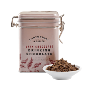 Fulgi de Ciocolată Caldă Neagră în cutie metalică 250g Cartwright & Butler Fulgi de Ciocolată Caldă Neagră în cutie metalică 250g Cartwright & Butler