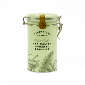 Biscuiți cu cu Caramel Sărat în cutie metalică 200g Cartwright & Butler Biscuiți cu cu Caramel Sărat în cutie metalică 200g Cartwright & Butler