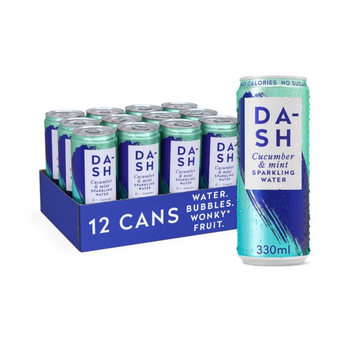 Apa Minerală cu Gust de Castravete si Mentă, Fără Îndulcitori - 0 Calorii - 330ml Dash Apa Minerală cu Gust de Castravete si Mentă, Fără Îndulcitori - 0 Calorii - 330ml Dash