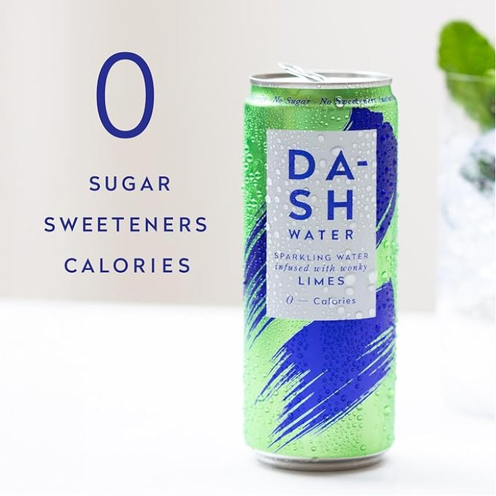 Apa Minerală cu Gust de Lime, Fără Îndulcitori - 0 Calorii - 330ml Dash