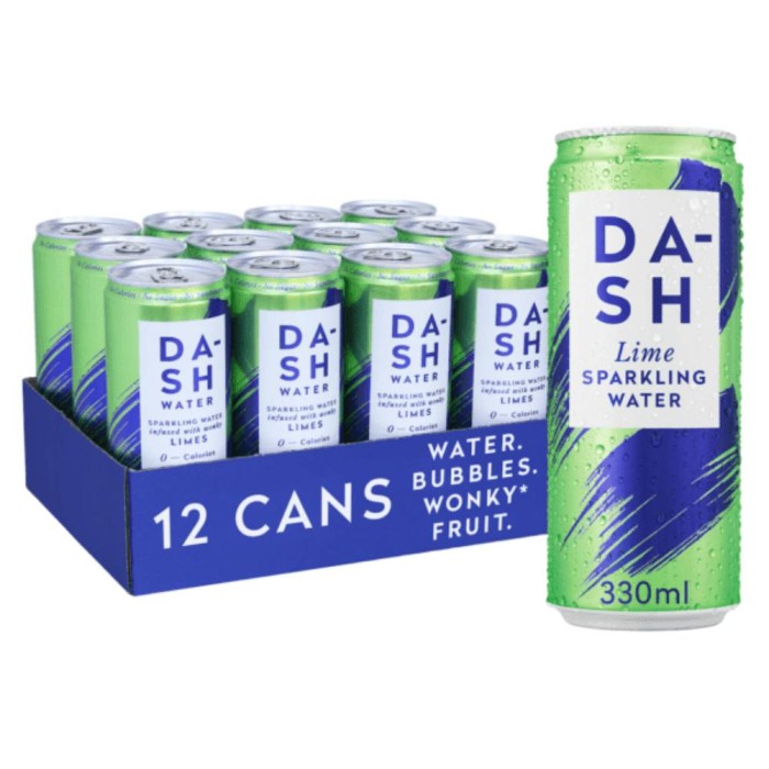 Apa Minerală cu Gust de Lime, Fără Îndulcitori - 0 Calorii - 330ml Dash