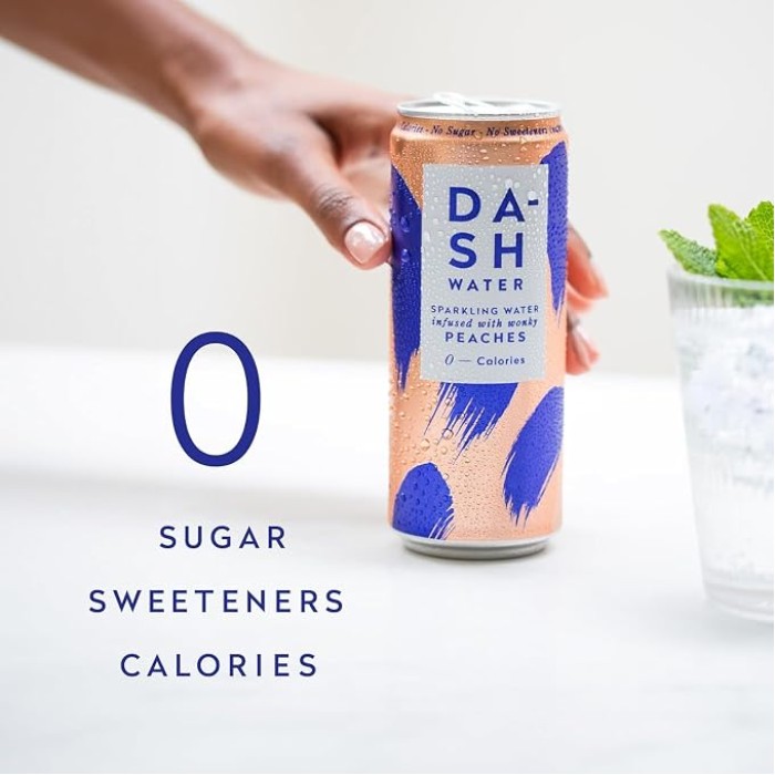 Apa Minerală cu Gust de Piersici, Fără Îndulcitori - 0 Calorii - 330ml Dash Water