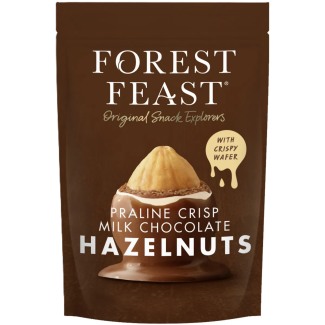 Alune cu Ciocolată cu Lapte și Praline Crocante 100g Forest Feast Alune cu Ciocolată cu Lapte și Praline Crocante 100g Forest Feast