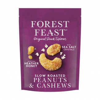 Arahide și Caju Glazurate cu Miere și Sare de Mare 120g Forest Feast  Arahide și Caju Glazurate cu Miere și Sare de Mare 120g Forest Feast