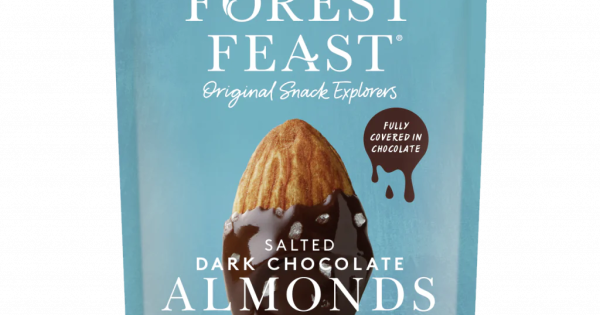 Migdale Sarate invelite in Ciocolata Belgiana Neagra 120g Forest Feast