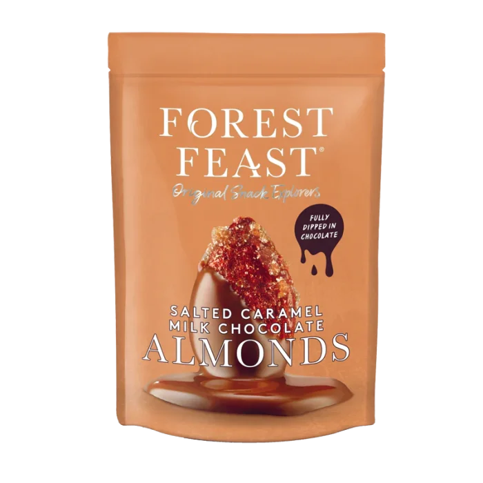 Migdale Caramel Sǎrat în Ciocolată Belgiană cu Lapte 120g Forest Feast