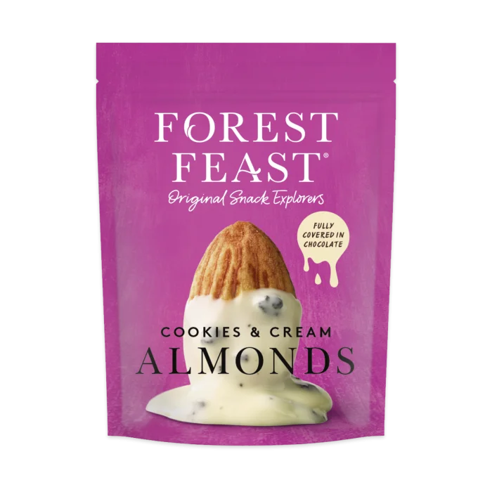 Migdale cu Ciocolată albă Belgiană și Biscuți 120g Forest Feast