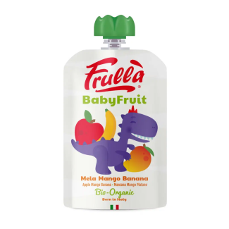 Piure Bio Măr, Mango și Banană +6 luni 100g Frulla Piure Bio Măr, Mango și Banană +6 luni 100g Frulla
