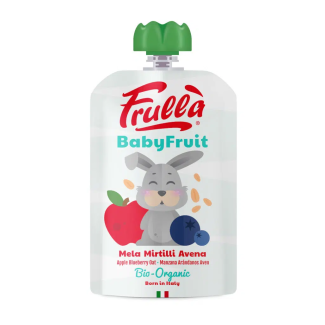 Piure Bio Măr, Afine și Ovăz +6 luni 100g Frulla Piure Bio Măr, Afine și Ovăz +6 luni 100g Frulla