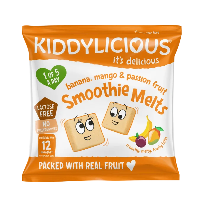 Delicii din piure de fructe (banane, mango și fructul pasiunii) +12 luni 6g Kiddylicious