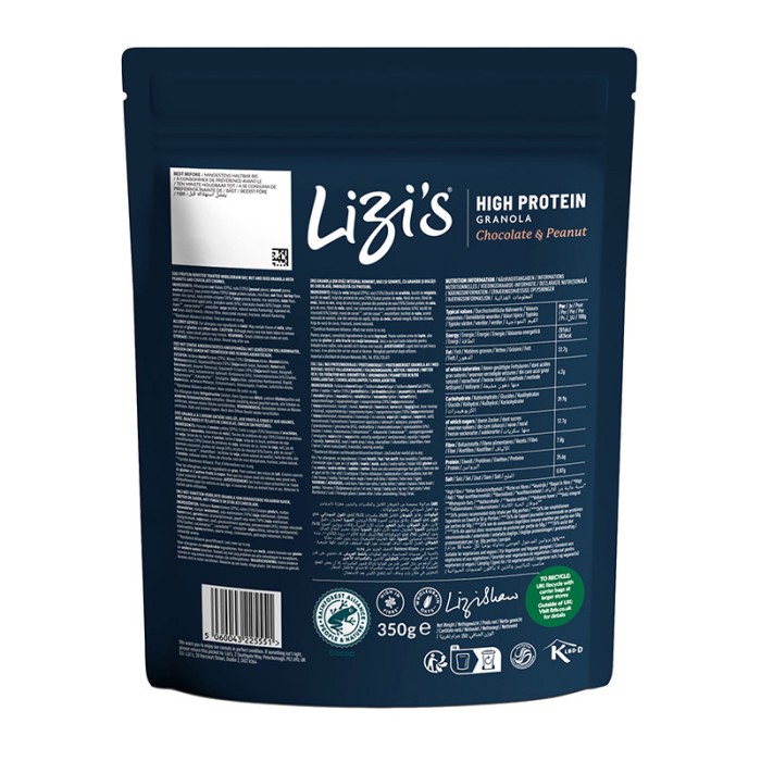 Granola Bogată În Proteine cu Ciocolată și Alune 350g Lizi's