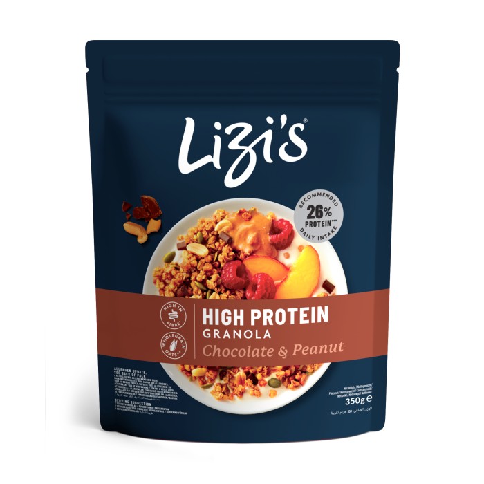 Granola Bogată În Proteine cu Ciocolată și Alune 350g Lizi's