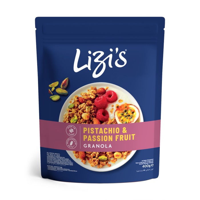 Granola cu fructul pasiunii si fistic 400G Lizi's