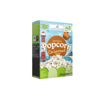 Popcorn cu aromă de caramel pentru Microunde 3*90g Maison Popcorn Popcorn cu aromă de caramel pentru Microunde 3*90g Maison Popcorn