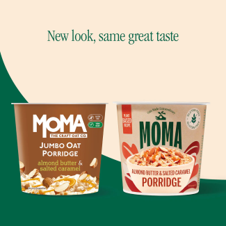 Ovăz fără gluten cu migdale și caramel sărat 55g Moma Ovăz fără gluten cu migdale și caramel sărat 55g Moma