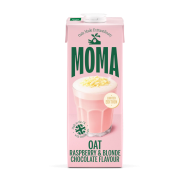 Băutură Vegetală din Ovăz cu Aromă de Zmeură și Ciocolată Albă 1L Moma