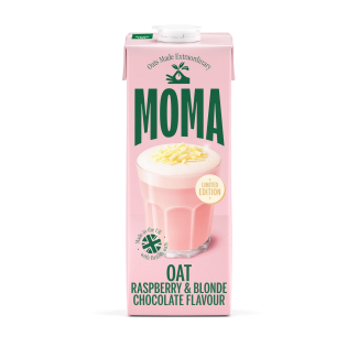 Băutură Vegetală din Ovăz cu Aromă de Zmeură și Ciocolată Albă