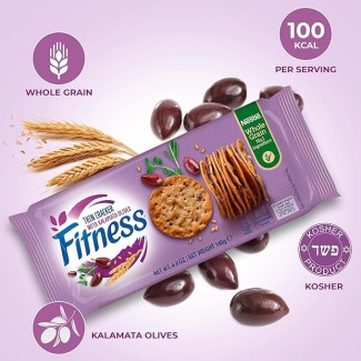 Crackers subțiri cu măsline Kalamata 140g Nestlé Fitness Crackers subțiri cu măsline Kalamata 140g Nestlé Fitness