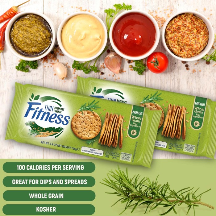 Crackers subțiri cu rozmarin 140g Nestlé Fitness
