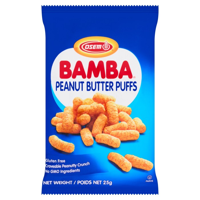Pufuleti cu Unt de Arahide Bamba 25g