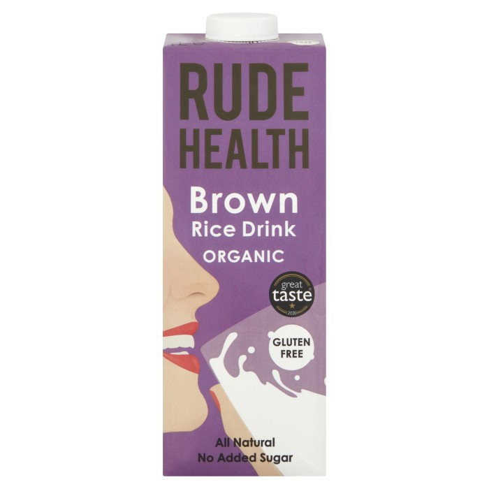 Băutură vegetală BIO din orez brun 1L Rude Health