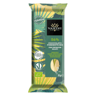Ciocolată Neagră BIO (Conținut cacao minim 56%) cu Fistic Sărat Ciocolată Neagră BIO (Conținut cacao minim 56%) cu Fistic Sărat