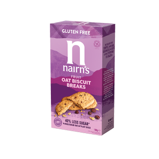 Biscuiți fără gluten din ovăz integral cu fructe 160G Nairn's Biscuiți fără gluten din ovăz integral cu fructe 160G Nairn's