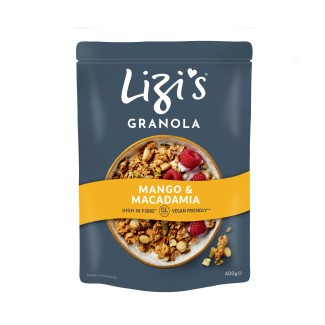 Granola cu mango și nuci macadamia 400G Lizi's Granola cu mango și nuci macadamia 400G Lizi's