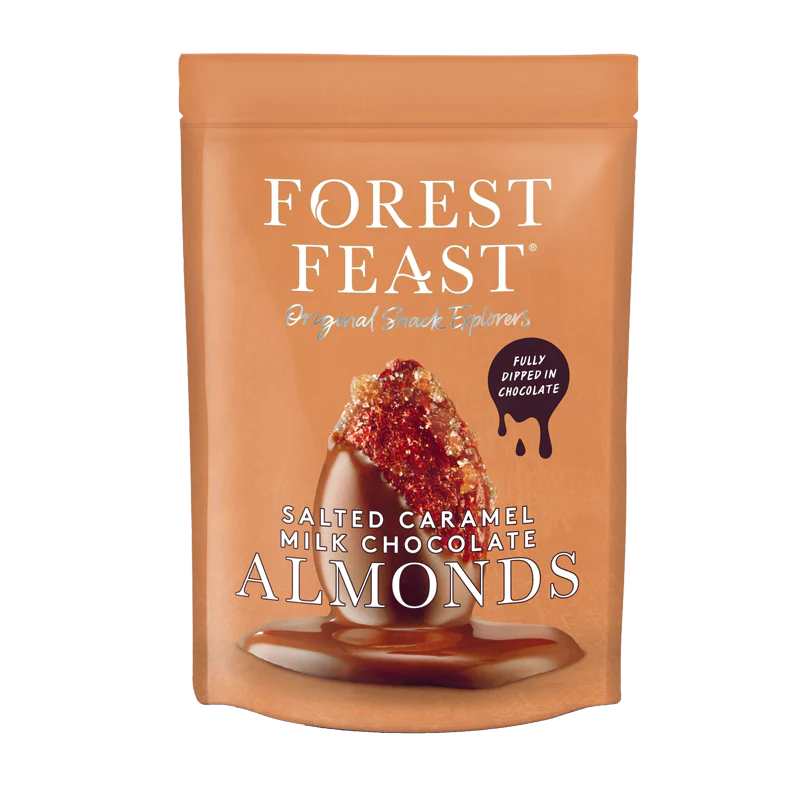 Migdale Caramel Sarat in Ciocolata Belgiana cu Lapte 120g Forest Feast